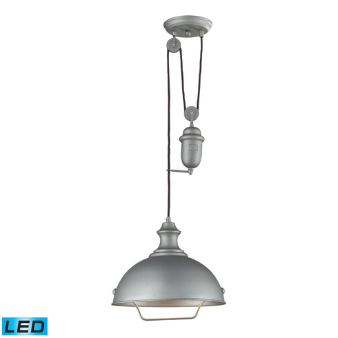 Elk Farmhouse 1 Light Adjustable Pendant In Aged Model: 65081-1-LED