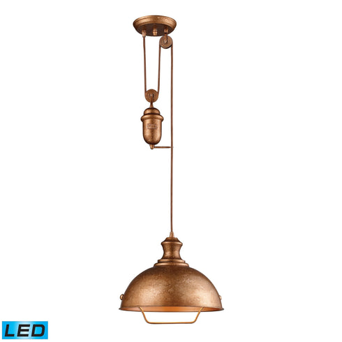 Elk Farmhouse 1 Light Adjustable Pendant In Model: 65061-1-LED