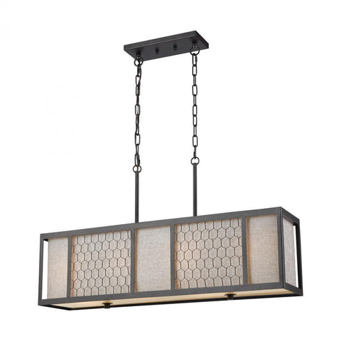 Elk Filmore 4 Light Linear Chandelier In Oil Model: 15244/4