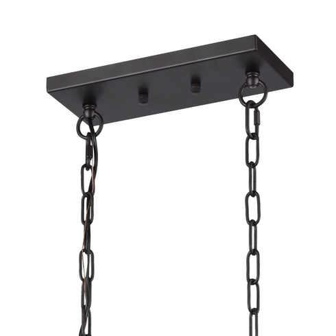 Elk Filmore 4 Light Linear Chandelier In Oil Model: 15244/4