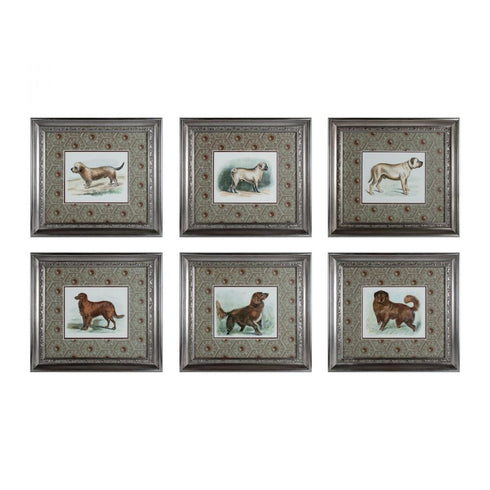 Elk Framed Picture Classic Dogs Model: 10052-S6
