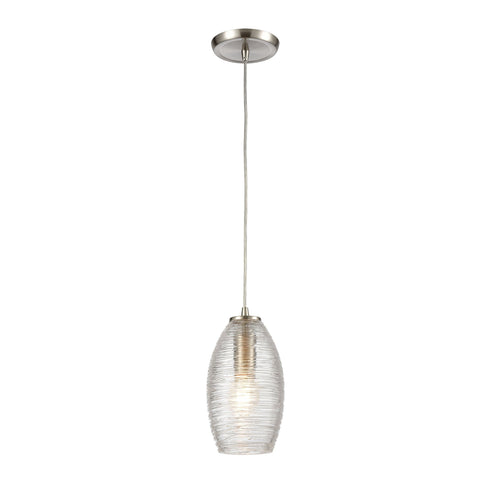 Elk Frazzle 1 Light Mini Pendant In Satin Nickel Model: 60200/1