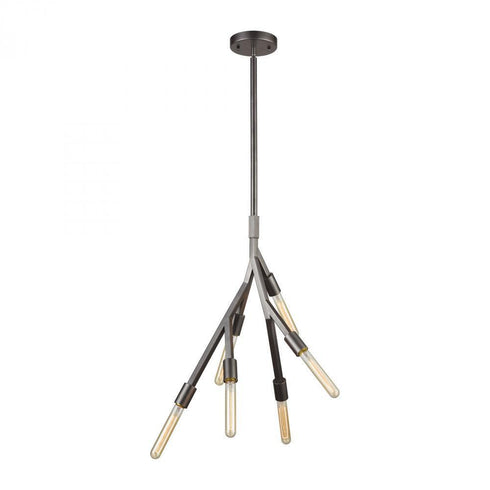 Elk Freeform 6 Light Chandelier In Dark Graphite Model: 11849/6