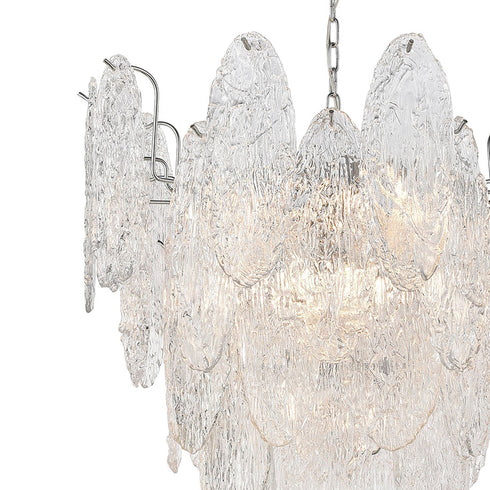 Elk Frozen Cascade 9 Light Chandelier In Polished Model: 32445/9