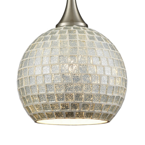 Elk Fusion 1 Light Mini Pendant In Satin Nickel Model: 529-1SLV