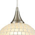 Elk Fusion 1 Light Mini Pendant In Satin Nickel Model: 529-1WHT