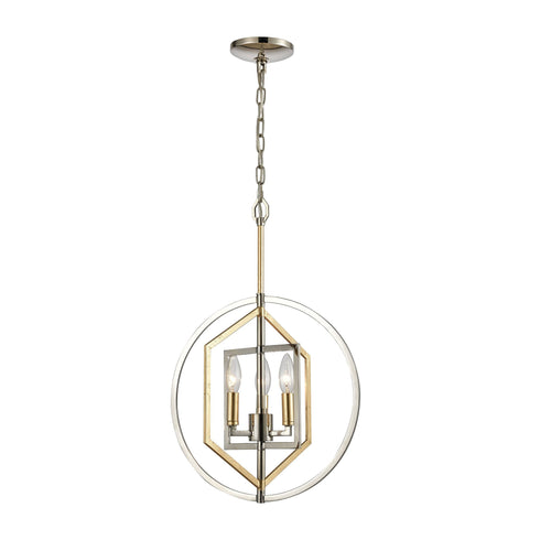 Elk Geosphere 3 Light Chandelier In Polished Model: 12262/3