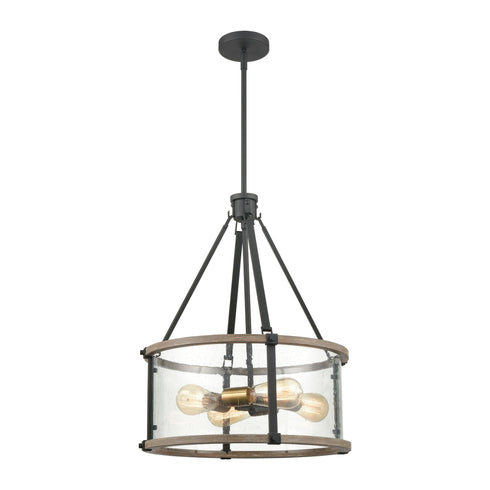 Elk Geringer 4 Light Pendant In Charcoal And Model: 47288/4