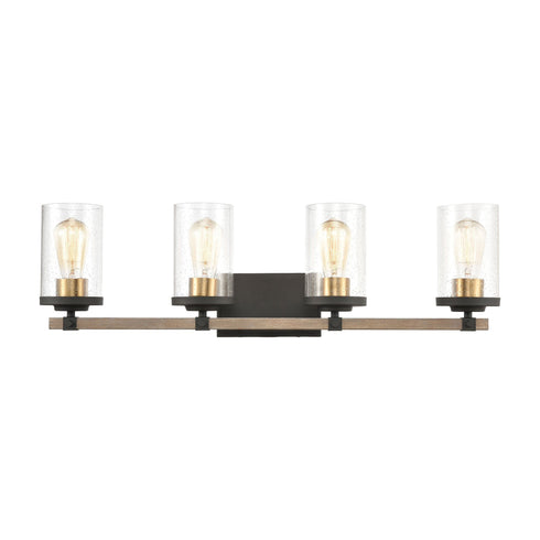 Elk Geringer 4 Light Vanity Light In Charcoal And Model: 47284/4