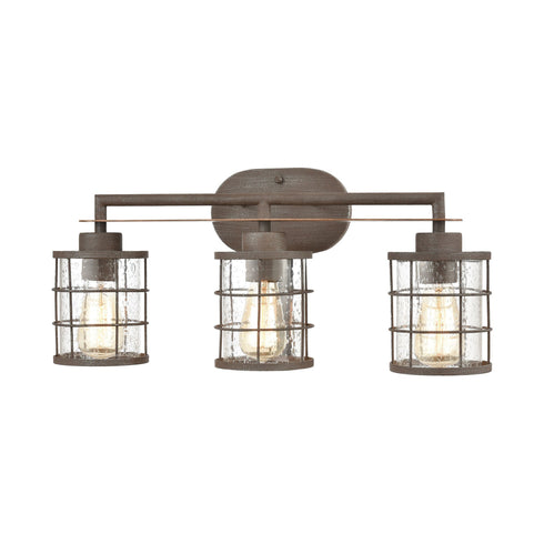 Elk Gilbert 3 Light Vanity Light In Rusted Coffee Model: 18365/3