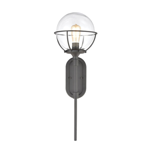 Elk Girard 1 Light Sconce In Charcoal With Clear Model: 57291/1