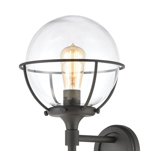Elk Girard 1 Light Sconce In Charcoal With Clear Model: 57291/1