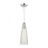 Elk Glitzy 1 Light Mini Pendant In Polished Model: 21167/1