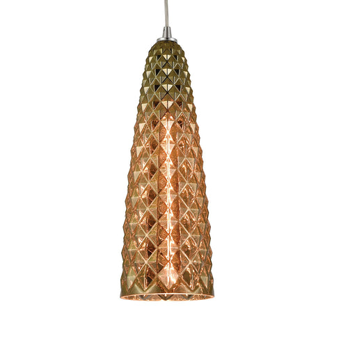 Elk Glitzy 1 Light Mini Pendant In Polished Model: 21168/1