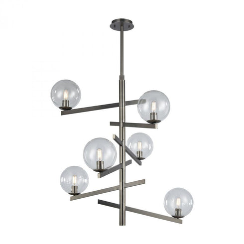 Elk Globes Of Light 6 Light Chandelier In Brushed Model: 12183/6