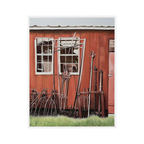 Elk Handpainted Wall Art Farm Tools Model: 7011-1186