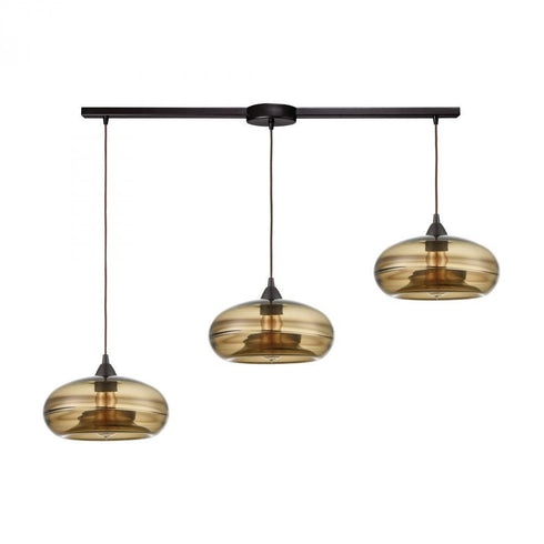 Elk Hazelton 3 Light Linear Mini Pendant Fixture Model: 85212/3L