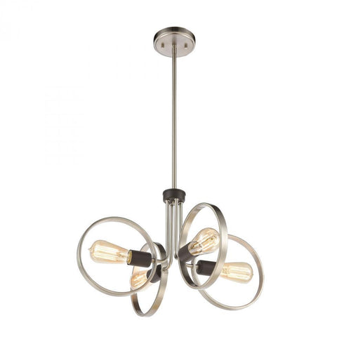 Elk Hover 4 Light Chandlier In Satin Nickel Model: 57105/4