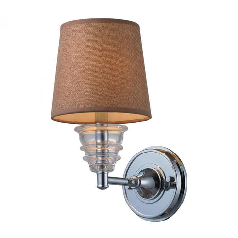 Elk Insulator Glass 1 Light Sconce In Polished Model: 66801-1