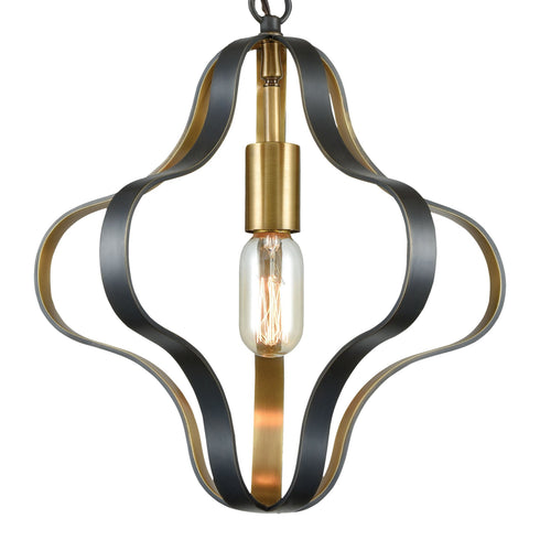 Elk Janis 1 Light Pendant In Aged Bronze And Aged Model: 33163/1