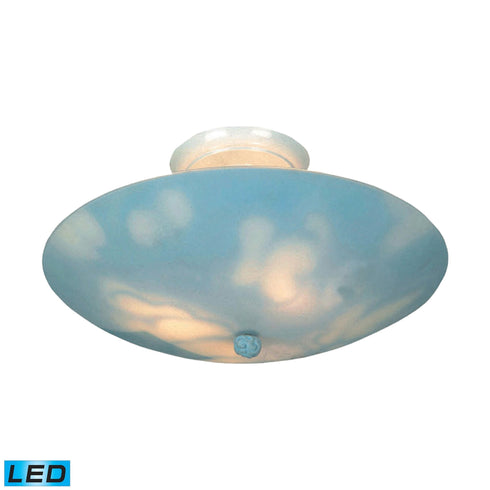 Elk Kidshine 3 Light Semi Flush In White With Model: 202-CL-LED