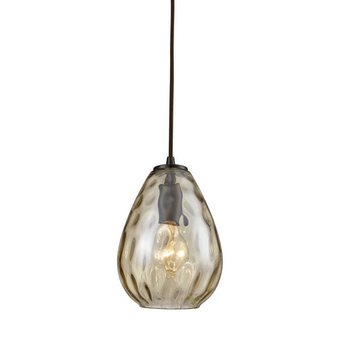 Elk Lagoon 1 Light Mini Pendant In Oil Rubbed Model: 10780/1