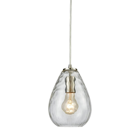 Elk Lagoon 1 Light Mini Pendant In Satin Nickel Model: 10760/1