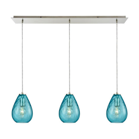 Elk Lagoon 3 Light Linear Mini Pendant Fixture In Model: 10770/3LP