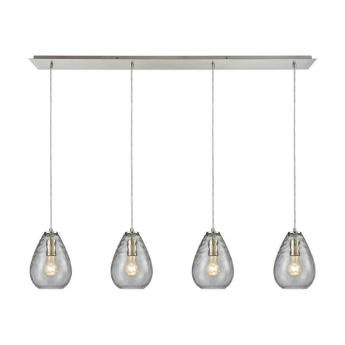 Elk Lagoon 4 Light Linear Pendant Fixture In Model: 10760/4LP