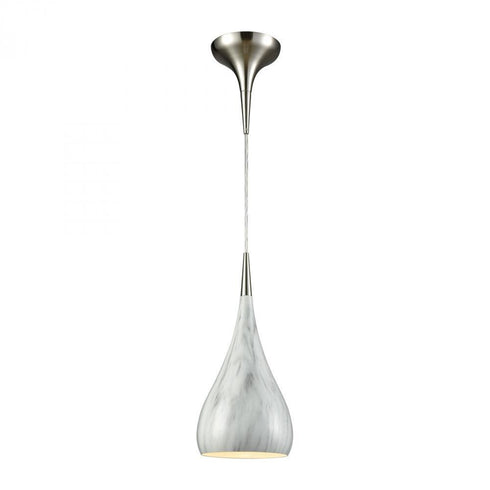 Elk Lindsey 1 Light Mini Pendant In Satin Nickel Model: 31341/1MB