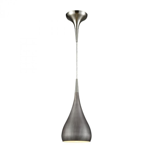 Elk Lindsey 1 Light Mini Pendant In Satin Nickel Model: 31341/1WZ-LED