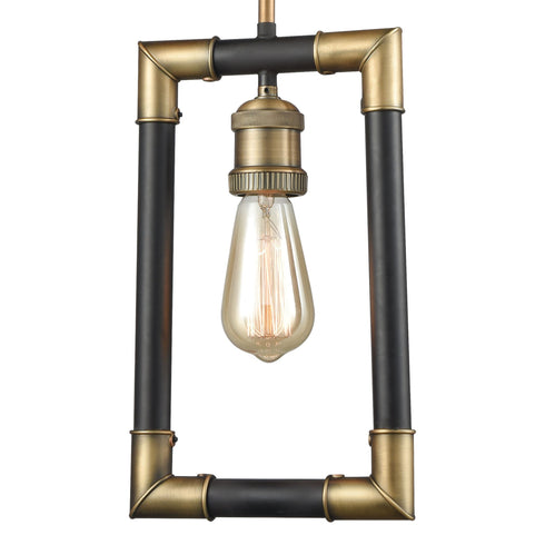 Elk Lisbon 1 Light Mini Pendant In Classic Brass Model: 69213/1