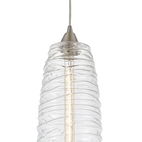 Elk Liz 1 Light Mini Pendant In Satin Nickel With Model: 21192/1