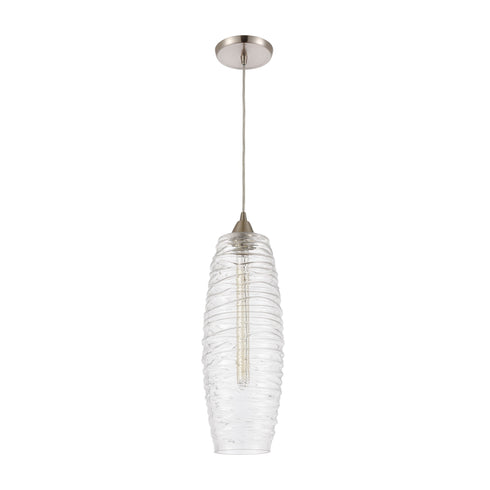 Elk Liz 1 Light Mini Pendant In Satin Nickel With Model: 21192/1
