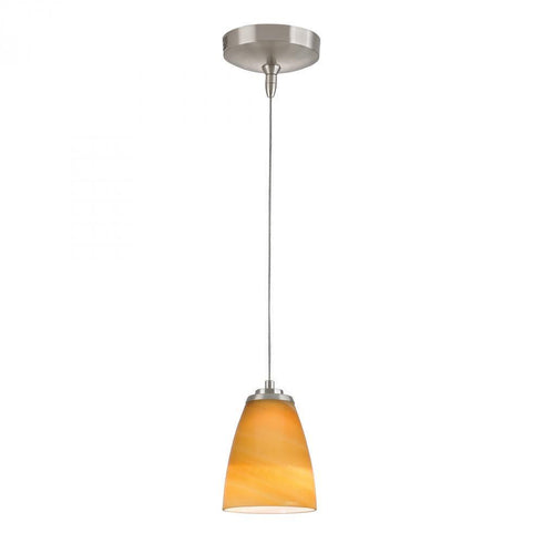 Elk Low Voltage 1 Light Mini Pendant In Brushed Model: PF1000/1-MR16-BN-DS