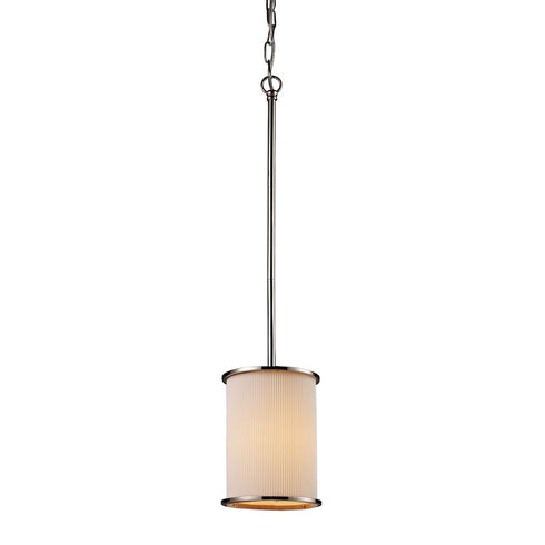 Elk Lureau 1 Light Mini Pendant And Fabric Shade Model: 20062/1