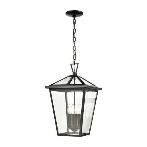 Elk Main Street 4 Light Outdoor Pendant In Black Model: 45474/4