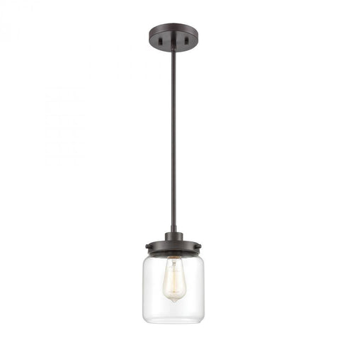 Elk Mason 1 Light Mini Pendant In Oil Rubbed Model: 85216/1