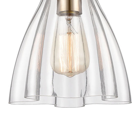 Elk Matilda 1 Light Mini Pendant In Satin Brass Model: 21172/1