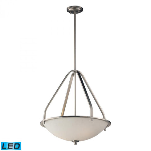 Elk Mayfield 3 Light Pendant In Brushed Nickel Model: 17144/3-LED