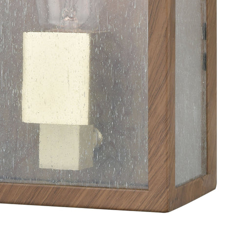 Elk Mckenzie 1 Light Outdoor Sconce In Dark Wood Model: 47130/1
