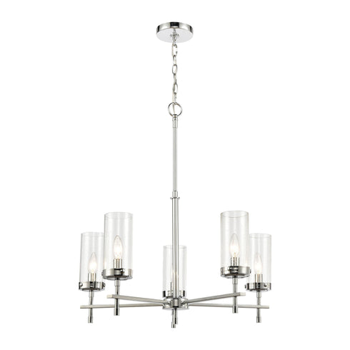 Elk Melinda 5 Light Chandelier In Polished Chrome Model: 47306/5