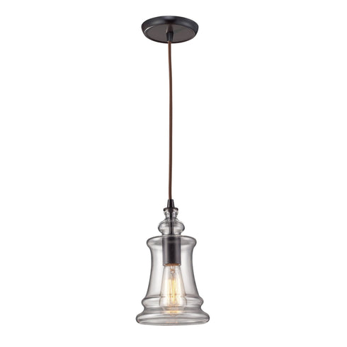 Elk Menlow Park 1 Light Mini Pendant In Oiled Model: 60042-1