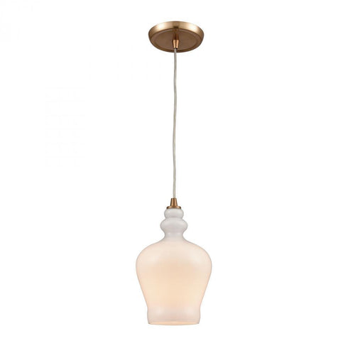 Elk Menlow Park 1 Light Mini Pendant In Satin Model: 60076-1