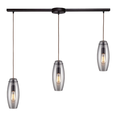 Elk Menlow Park 3 Light Linear Pendant Fixture In Model: 60044-3L