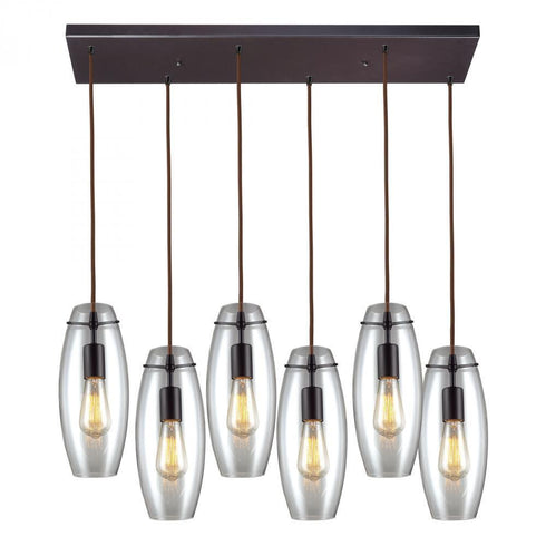 Elk Menlow Park 6 Light Rectangular Pendant Model: 60044-6RC