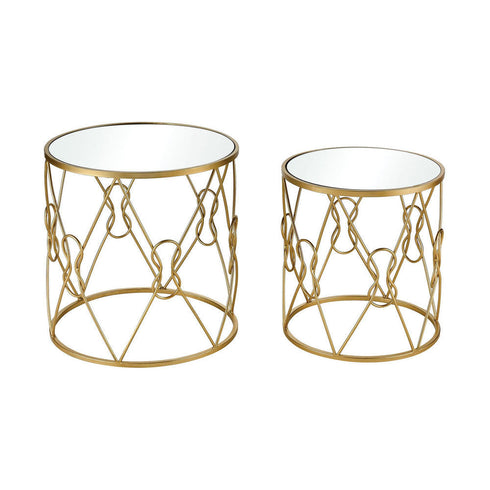 Elk Mental Note Accent Tables In Gold And Clear Model: 3200-230/S2