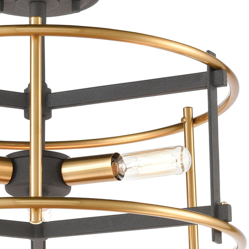 Elk Millington 3 Light Semi Flush Mount In Model: 46651/3