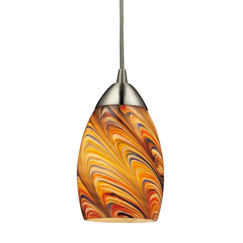 Elk Mini Vortex 1 Light Mini Pendant In Satin Model: 10089/1RV-LED