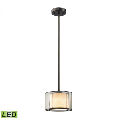 Elk Mirage 1 Light Mini Pendant In Tiffany Bronze Model: 70224/1-LED